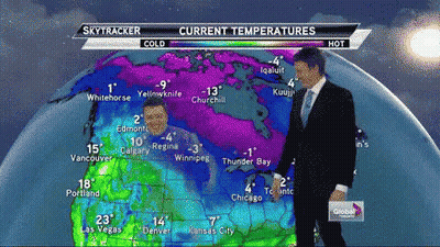 Man In Front Of Skytracker Map GIF