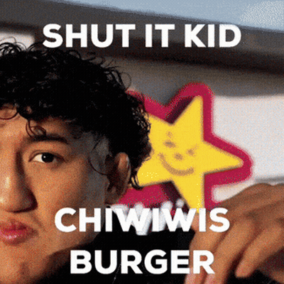 Man In Front Of Starbucks Sign Saying Shut It Kid Chwiwis Burger GIF