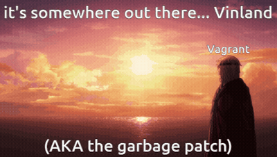 Man In Front Of Sunset Saying It's Somewhere Out There Vinland GIF