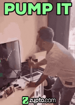 Man In Front Of TV With Pump It GIF