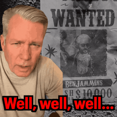 Man In Front Of Wanted Poster Well Well Well GIF