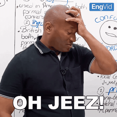 Man In Front Of White Board Saying Oh Jeez GIF