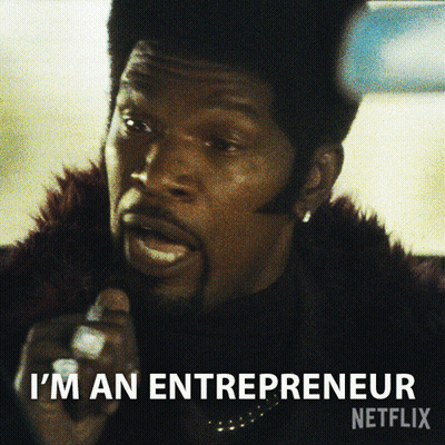 Man In Fur Coat Saying I'm Entrepreneur Netflix Poster GIF