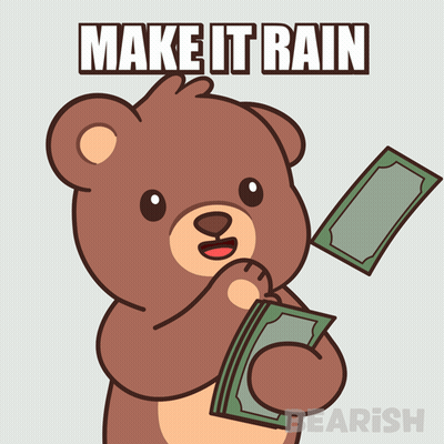 Man In Fur Coat Sitting With Money GIF