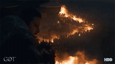 Man In Fur Coat Standing In Front Of Fire Saying Got GIF