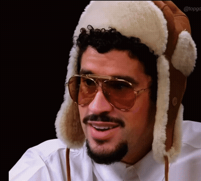 Man In Fur Hat And Sunglasses Smiling GIF
