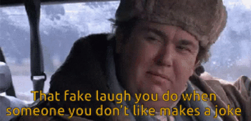 Man In Fur Hat Fake Laugh GIF