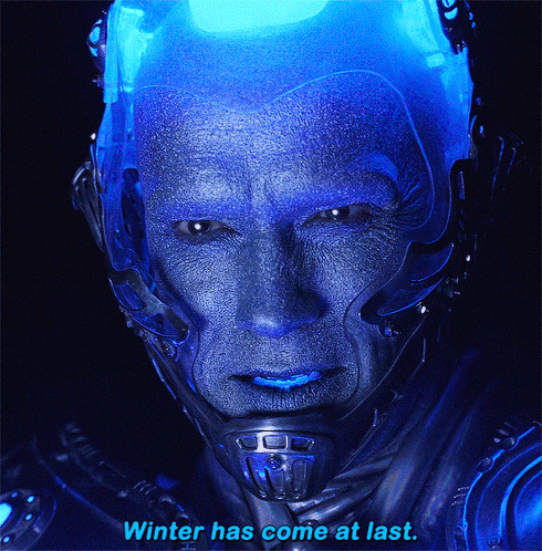 Man In Futuristic Helmet Winter Has Come GIF