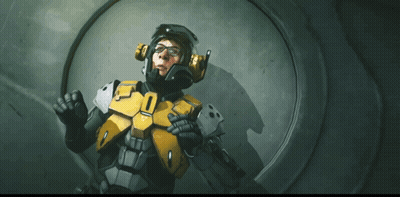Man In Futuristic Outfit With Number 50 GIF