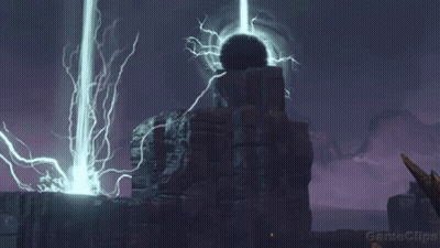 Man In Futuristic Suit Holding Hammer GIF