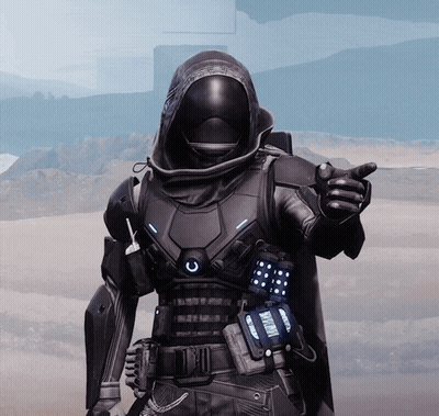Man In Futuristic Suit With X-Ray Device GIF