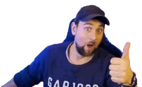 Man In Gap Sweatshirt Giving Thumbs Up Sticker