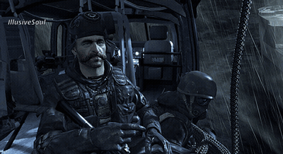 Man In Gas Mask Holding Gun Captain Price GIF