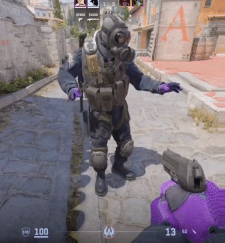 Man In Gas Mask Holding Gun Score 13 To 52 GIF