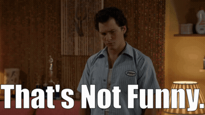 Man In George Shirt Says That's Not Funny GIF
