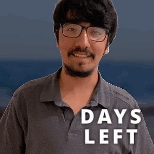 Man In Glasses And 9 Days Left Shirt GIF