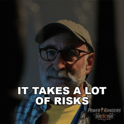 Man In Glasses And Baseball Cap Says It Takes A Lot Of Risks GIF