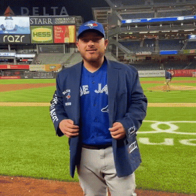 Man In Glasses And Baseball Cap With Letter L GIF
