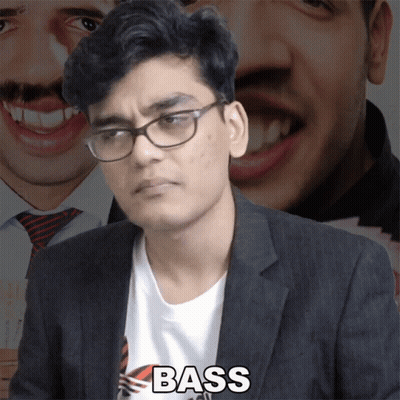 Man In Glasses And Bass Shirt GIF