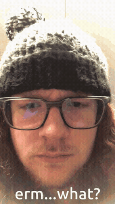Man In Glasses And Beanie Saying Erm What GIF