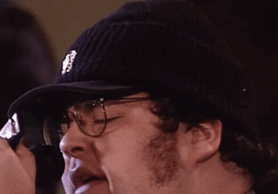 Man In Glasses And Black Hat With Letter A GIF