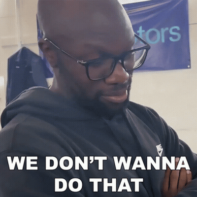 Man In Glasses And Black Hoodie Saying We Don T Wanna Do That GIF