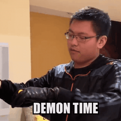 Man In Glasses And Black Jacket Saying Demon Time GIF