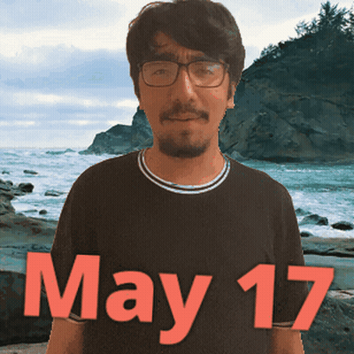 Man In Glasses And Black Shirt By Ocean GIF