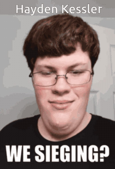 Man In Glasses And Black Shirt Hayden Kessler GIF
