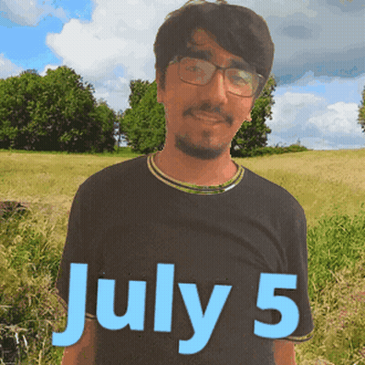 Man In Glasses And Black Shirt July 5 GIF
