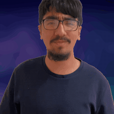 Man In Glasses And Black Shirt Making Fist GIF