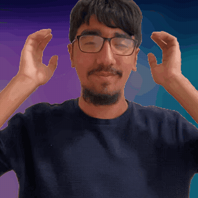 Man In Glasses And Black Shirt Making Gesture GIF