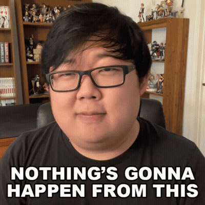 Man In Glasses And Black Shirt Nothing's Gonna Happen GIF