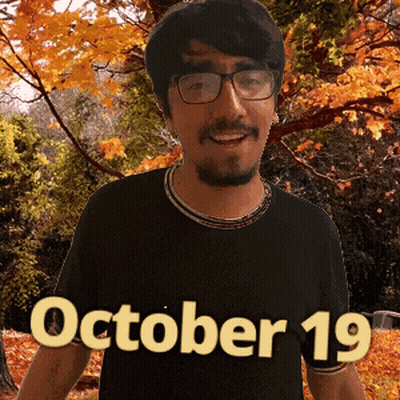 Man In Glasses And Black Shirt October 18 GIF