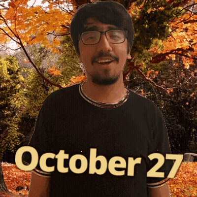 Man In Glasses And Black Shirt October 27 GIF