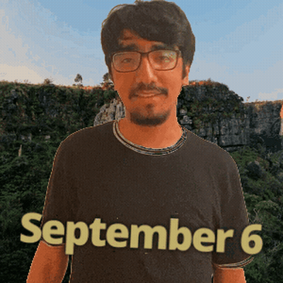 Man In Glasses And Black Shirt Saying September 6 GIF