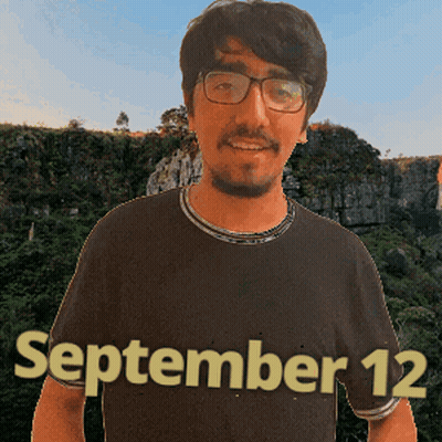 Man In Glasses And Black Shirt September 12 GIF