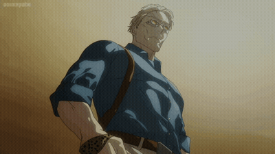 Man In Glasses And Blue Shirt In Front Of Animepathe Screen GIF