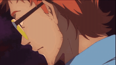 Man In Glasses And Blue Shirt Looking Down GIF