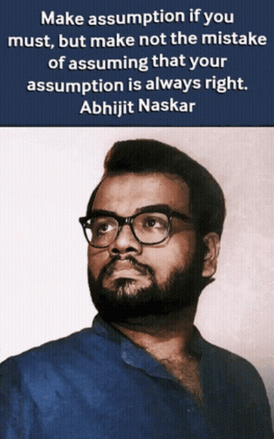 Man In Glasses And Blue Shirt Quote By Abhijit Naskar GIF