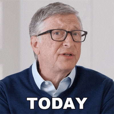 Man In Glasses And Blue Sweater Saying Today GIF