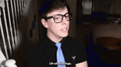 Man In Glasses And Blue Tie Talking GIF