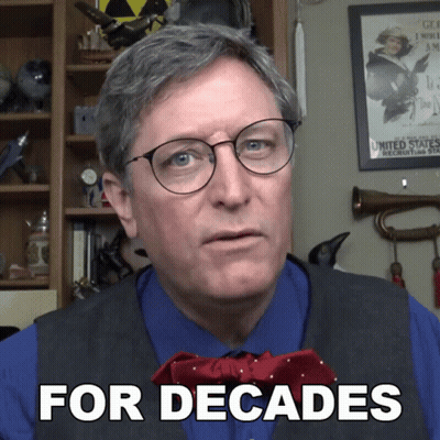 Man In Glasses And Bow Tie Saying For Decades GIF