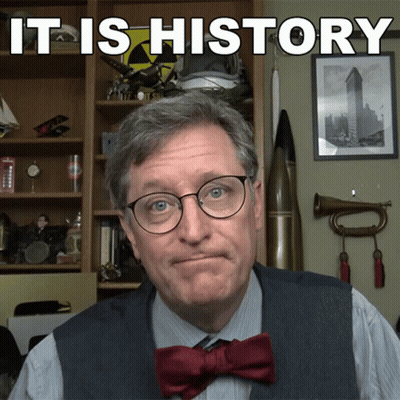 Man In Glasses And Bow Tie Saying It Is History GIF