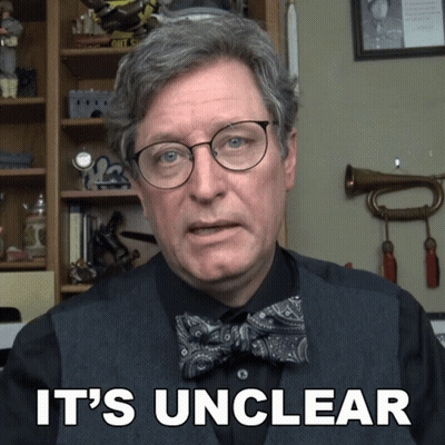 Man in Glasses and Bow Tie Saying It's Unclear