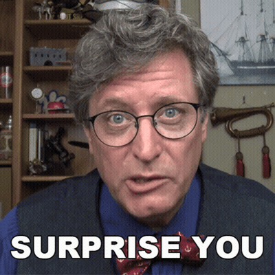 Man In Glasses And Bow Tie Saying Surprise You GIF