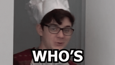 Man In Glasses And Chef Hat Saying Who GIF