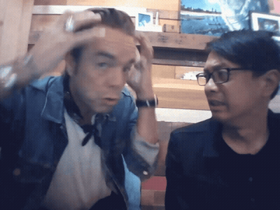 Man In Glasses And Denim Jacket Hand To Forehead GIF