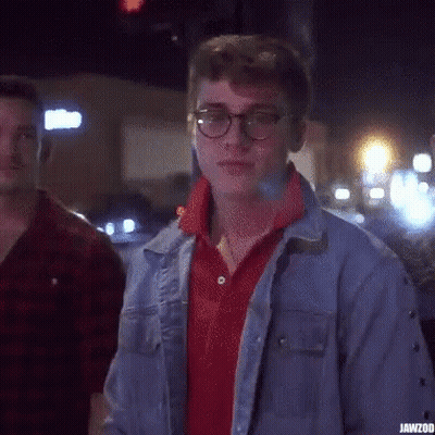 Man In Glasses And Denim Jacket Saying Jawzd GIF