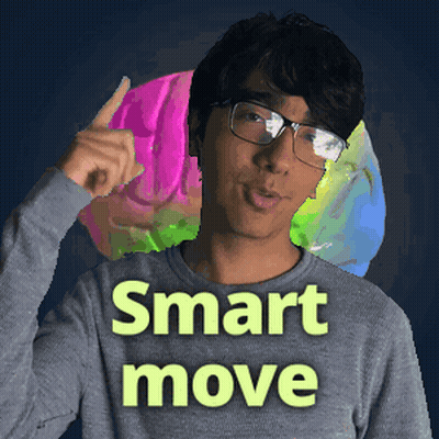 Man In Glasses And Grey Shirt Saying Smart Move GIF